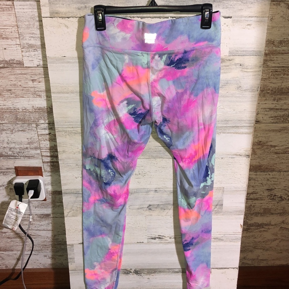 Victoria's Secret Pink Pastel Watercolor Leggings limited edition rare medium​​ - Picture 6 of 7